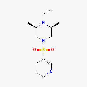 (2S,6R)-1-ethyl-2,6-dimethyl-4-pyridin-3-ylsulfonylpiperazine