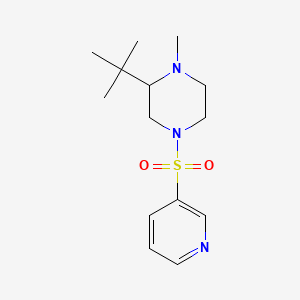 molecular formula C14H23N3O2S B6982948 2-Tert-butyl-1-methyl-4-pyridin-3-ylsulfonylpiperazine 