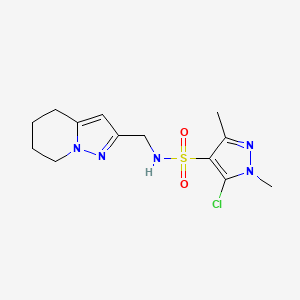 5-chloro-1,3-dimethyl-N-(4,5,6,7-tetrahydropyrazolo[1,5-a]pyridin-2-ylmethyl)pyrazole-4-sulfonamide