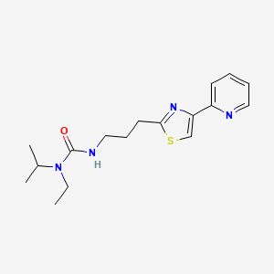 molecular formula C17H24N4OS B6982966 1-Ethyl-1-propan-2-yl-3-[3-(4-pyridin-2-yl-1,3-thiazol-2-yl)propyl]urea 