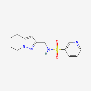 molecular formula C13H16N4O2S B6982972 N-(4,5,6,7-tetrahydropyrazolo[1,5-a]pyridin-2-ylmethyl)pyridine-3-sulfonamide 