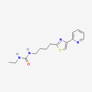 molecular formula C15H20N4OS B6982984 1-Ethyl-3-[4-(4-pyridin-2-yl-1,3-thiazol-2-yl)butyl]urea 