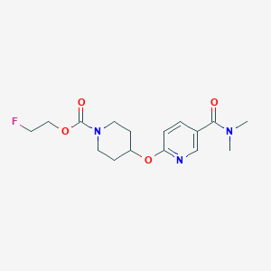 molecular formula C16H22FN3O4 B6983008 2-Fluoroethyl 4-[5-(dimethylcarbamoyl)pyridin-2-yl]oxypiperidine-1-carboxylate 