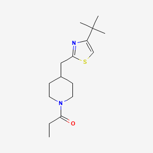 1-[4-[(4-Tert-butyl-1,3-thiazol-2-yl)methyl]piperidin-1-yl]propan-1-one