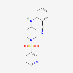 2-[(1-Pyridin-3-ylsulfonylpiperidin-4-yl)amino]benzonitrile