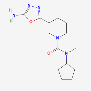 3-(5-amino-1,3,4-oxadiazol-2-yl)-N-cyclopentyl-N-methylpiperidine-1-carboxamide