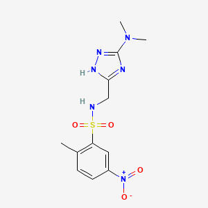 N-[[3-(dimethylamino)-1H-1,2,4-triazol-5-yl]methyl]-2-methyl-5-nitrobenzenesulfonamide