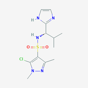 5-chloro-N-[(1S)-1-(1H-imidazol-2-yl)-2-methylpropyl]-1,3-dimethylpyrazole-4-sulfonamide