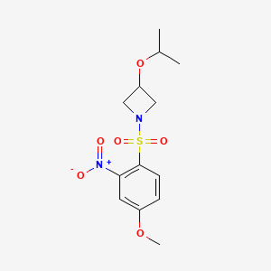 1-(4-Methoxy-2-nitrophenyl)sulfonyl-3-propan-2-yloxyazetidine