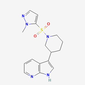 3-[1-(2-methylpyrazol-3-yl)sulfonylpiperidin-3-yl]-1H-pyrrolo[2,3-b]pyridine