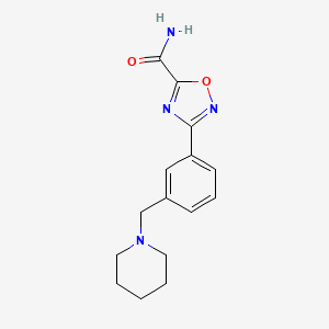 3-[3-(Piperidin-1-ylmethyl)phenyl]-1,2,4-oxadiazole-5-carboxamide