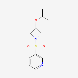 molecular formula C11H16N2O3S B6983124 3-(3-Propan-2-yloxyazetidin-1-yl)sulfonylpyridine 