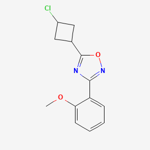 molecular formula C13H13ClN2O2 B6983149 5-(3-Chlorocyclobutyl)-3-(2-methoxyphenyl)-1,2,4-oxadiazole 