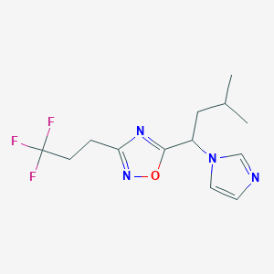 5-(1-Imidazol-1-yl-3-methylbutyl)-3-(3,3,3-trifluoropropyl)-1,2,4-oxadiazole