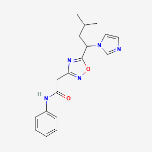 2-[5-(1-imidazol-1-yl-3-methylbutyl)-1,2,4-oxadiazol-3-yl]-N-phenylacetamide