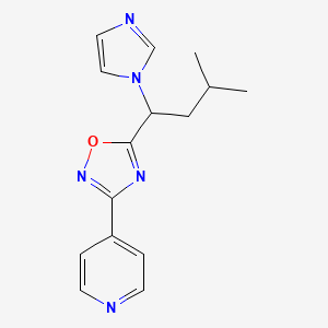 5-(1-Imidazol-1-yl-3-methylbutyl)-3-pyridin-4-yl-1,2,4-oxadiazole