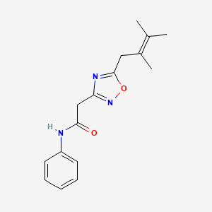 2-[5-(2,3-dimethylbut-2-enyl)-1,2,4-oxadiazol-3-yl]-N-phenylacetamide