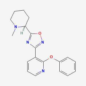 5-[(2S)-1-methylpiperidin-2-yl]-3-(2-phenoxypyridin-3-yl)-1,2,4-oxadiazole