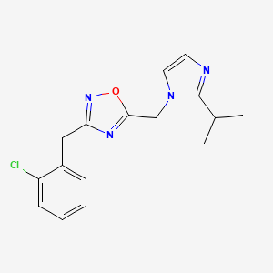 3-[(2-Chlorophenyl)methyl]-5-[(2-propan-2-ylimidazol-1-yl)methyl]-1,2,4-oxadiazole