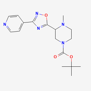 Tert-butyl 4-methyl-3-(3-pyridin-4-yl-1,2,4-oxadiazol-5-yl)piperazine-1-carboxylate