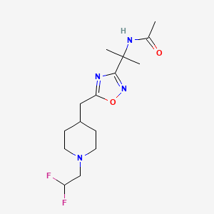 N-[2-[5-[[1-(2,2-difluoroethyl)piperidin-4-yl]methyl]-1,2,4-oxadiazol-3-yl]propan-2-yl]acetamide