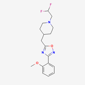 5-[[1-(2,2-Difluoroethyl)piperidin-4-yl]methyl]-3-(2-methoxyphenyl)-1,2,4-oxadiazole