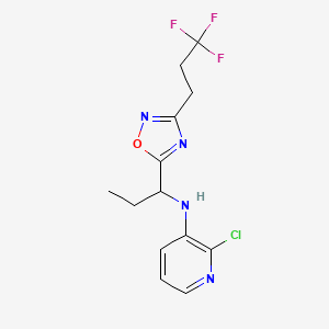 2-chloro-N-[1-[3-(3,3,3-trifluoropropyl)-1,2,4-oxadiazol-5-yl]propyl]pyridin-3-amine