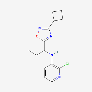 molecular formula C14H17ClN4O B6983332 2-chloro-N-[1-(3-cyclobutyl-1,2,4-oxadiazol-5-yl)propyl]pyridin-3-amine 