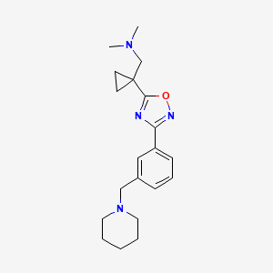 N,N-dimethyl-1-[1-[3-[3-(piperidin-1-ylmethyl)phenyl]-1,2,4-oxadiazol-5-yl]cyclopropyl]methanamine