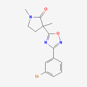 3-[3-(3-Bromophenyl)-1,2,4-oxadiazol-5-yl]-1,3-dimethylpyrrolidin-2-one