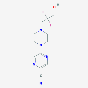 5-[4-(2,2-Difluoro-3-hydroxypropyl)piperazin-1-yl]pyrazine-2-carbonitrile