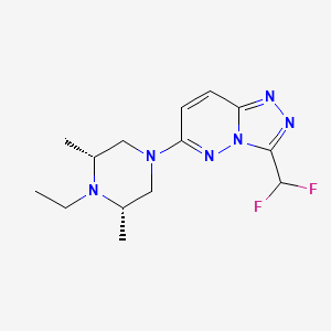 3-(difluoromethyl)-6-[(3S,5R)-4-ethyl-3,5-dimethylpiperazin-1-yl]-[1,2,4]triazolo[4,3-b]pyridazine