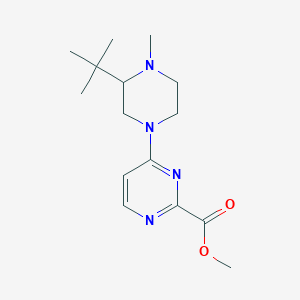 Methyl 4-(3-tert-butyl-4-methylpiperazin-1-yl)pyrimidine-2-carboxylate