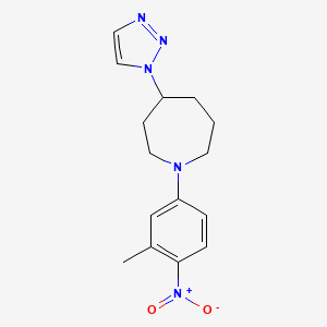 molecular formula C15H19N5O2 B6983491 1-(3-Methyl-4-nitrophenyl)-4-(triazol-1-yl)azepane 