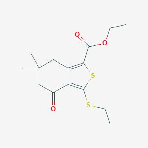 Ethyl 3-(ethylthio)-6,6-dimethyl-4-oxo-4,5,6,7-tetrahydrobenzo[c]thiophene-1-carboxylate