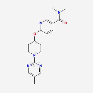 molecular formula C18H23N5O2 B6983502 N,N-dimethyl-6-[1-(5-methylpyrimidin-2-yl)piperidin-4-yl]oxypyridine-3-carboxamide 