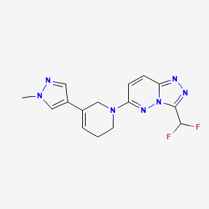 3-(difluoromethyl)-6-[5-(1-methylpyrazol-4-yl)-3,6-dihydro-2H-pyridin-1-yl]-[1,2,4]triazolo[4,3-b]pyridazine