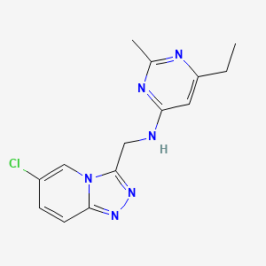 N-[(6-chloro-[1,2,4]triazolo[4,3-a]pyridin-3-yl)methyl]-6-ethyl-2-methylpyrimidin-4-amine