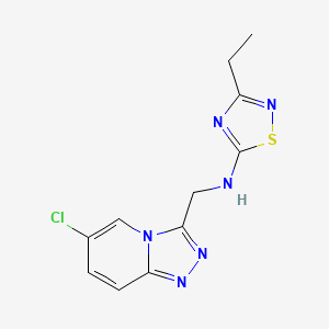 N-[(6-chloro-[1,2,4]triazolo[4,3-a]pyridin-3-yl)methyl]-3-ethyl-1,2,4-thiadiazol-5-amine