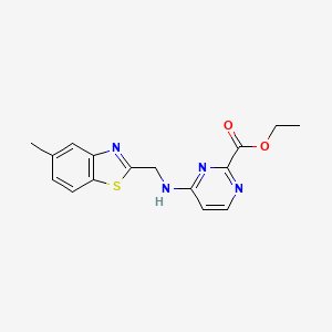 Ethyl 4-[(5-methyl-1,3-benzothiazol-2-yl)methylamino]pyrimidine-2-carboxylate