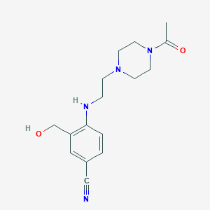 4-[2-(4-Acetylpiperazin-1-yl)ethylamino]-3-(hydroxymethyl)benzonitrile