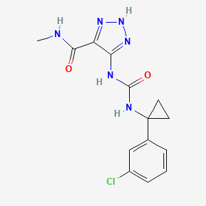 5-[[1-(3-chlorophenyl)cyclopropyl]carbamoylamino]-N-methyl-2H-triazole-4-carboxamide