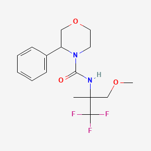 3-phenyl-N-(1,1,1-trifluoro-3-methoxy-2-methylpropan-2-yl)morpholine-4-carboxamide