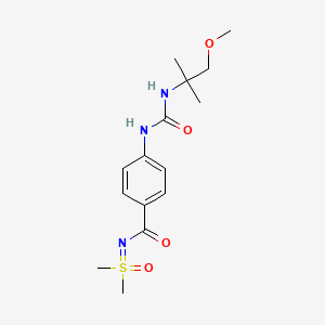 N-[dimethyl(oxo)-lambda6-sulfanylidene]-4-[(1-methoxy-2-methylpropan-2-yl)carbamoylamino]benzamide