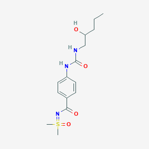 N-[dimethyl(oxo)-lambda6-sulfanylidene]-4-(2-hydroxypentylcarbamoylamino)benzamide