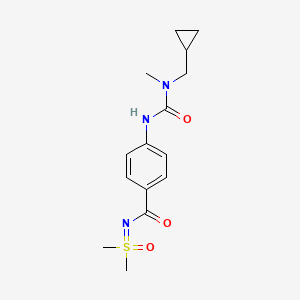 4-[[cyclopropylmethyl(methyl)carbamoyl]amino]-N-[dimethyl(oxo)-lambda6-sulfanylidene]benzamide