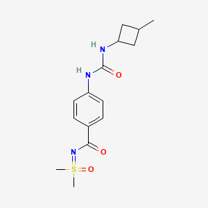 N-[dimethyl(oxo)-lambda6-sulfanylidene]-4-[(3-methylcyclobutyl)carbamoylamino]benzamide