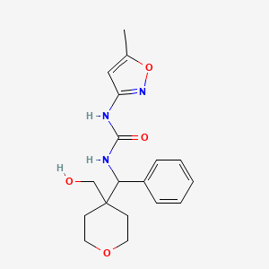 1-[[4-(Hydroxymethyl)oxan-4-yl]-phenylmethyl]-3-(5-methyl-1,2-oxazol-3-yl)urea