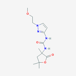 1-[1-(2-Methoxyethyl)pyrazol-3-yl]-3-(3,5,5-trimethyl-2-oxooxolan-3-yl)urea