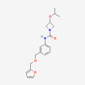 molecular formula C19H24N2O4 B6983740 N-[3-(furan-2-ylmethoxymethyl)phenyl]-3-propan-2-yloxyazetidine-1-carboxamide 